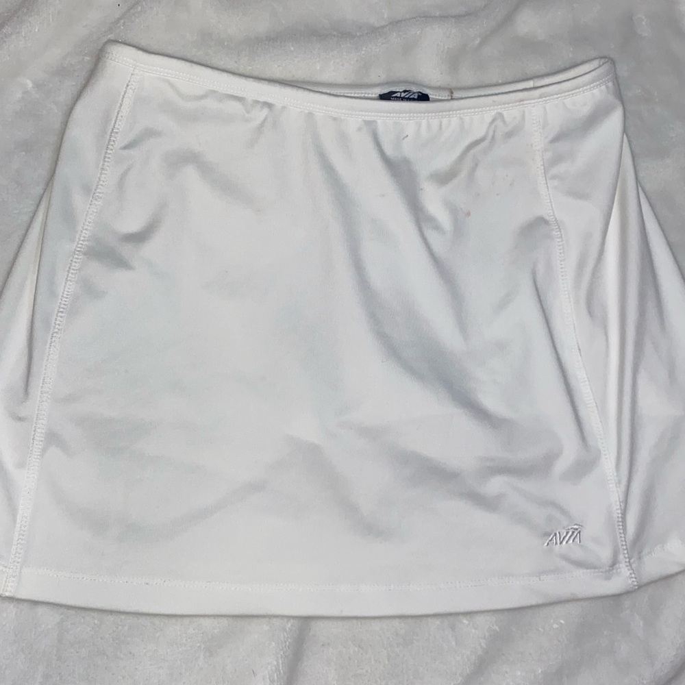 White mini tennis skirt